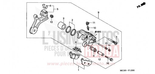 REAR BRAKE CALIPER XL650V5 de 2005